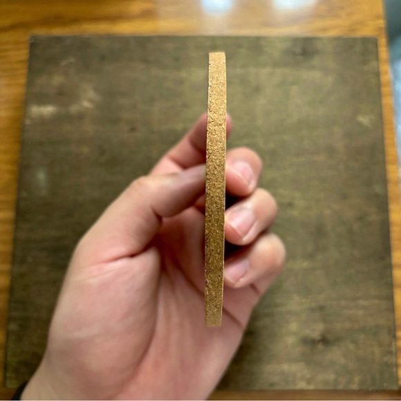 Chelsea Logo Laser Engraved Cork Coaster - Picture 5 of 5